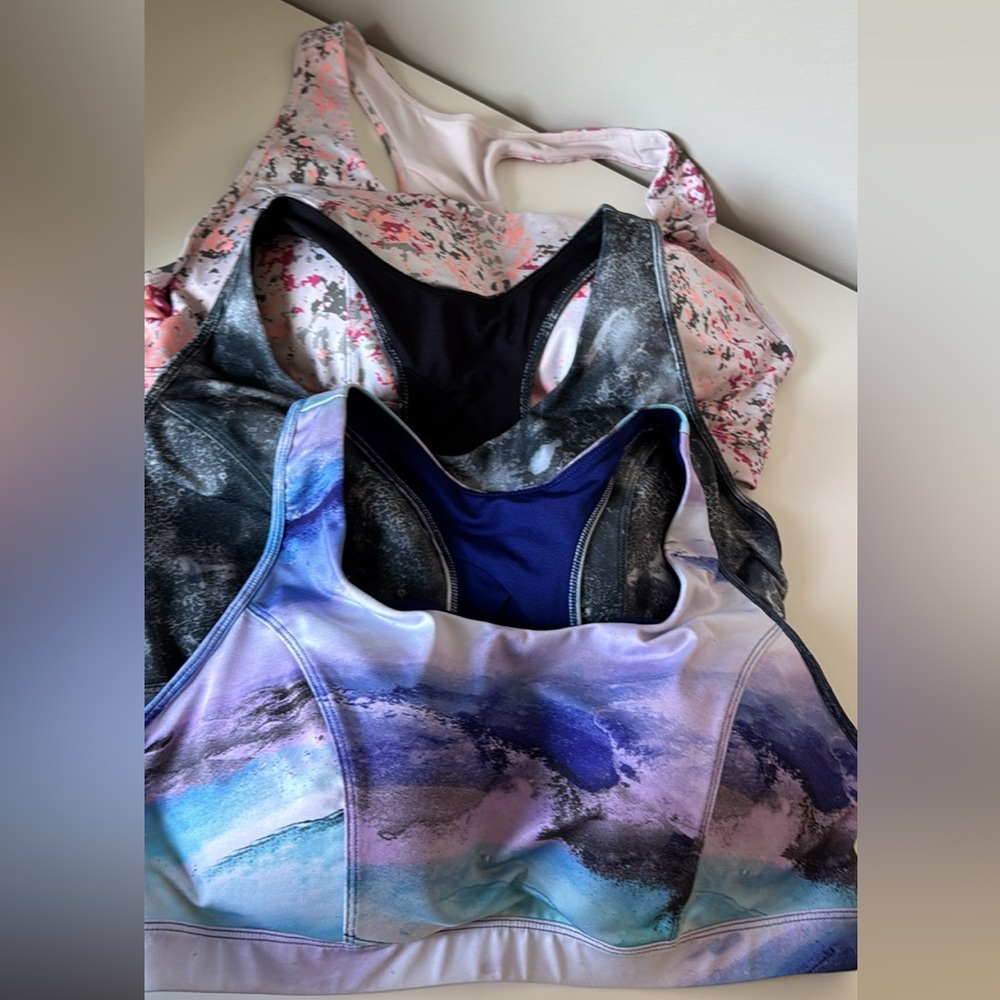 tek gear Sports Bra Pack — Lavender Blue, Black, Pink
